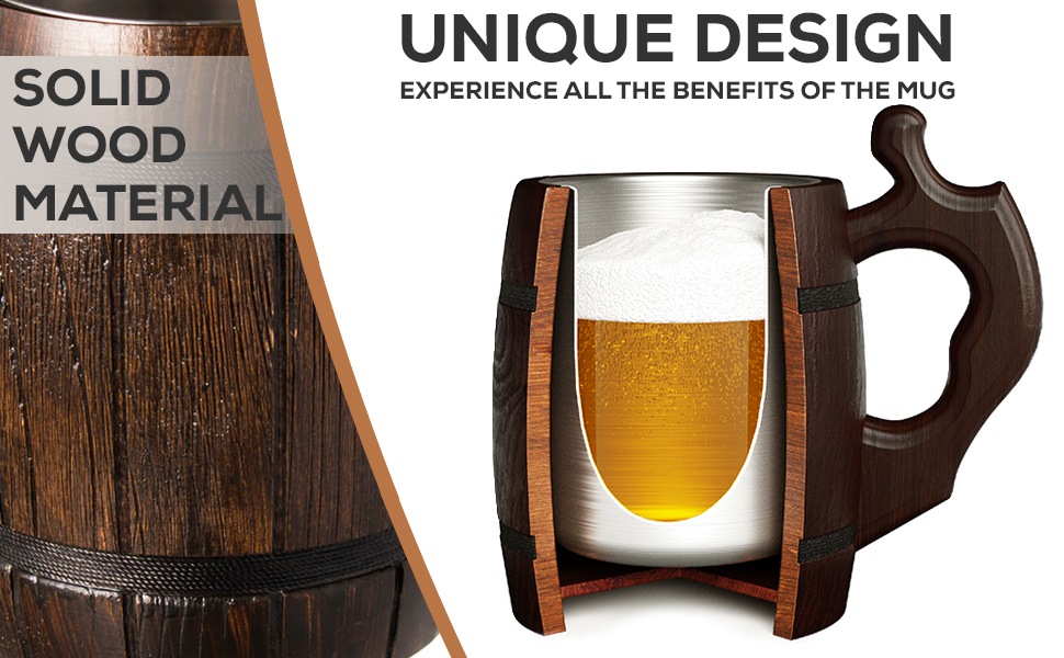 �ӡ���ޥ� ���� �����ӡ��른��å� ���ƥ�쥹�������� ������ ��±�� Handmade Beer Mug Oak Wood