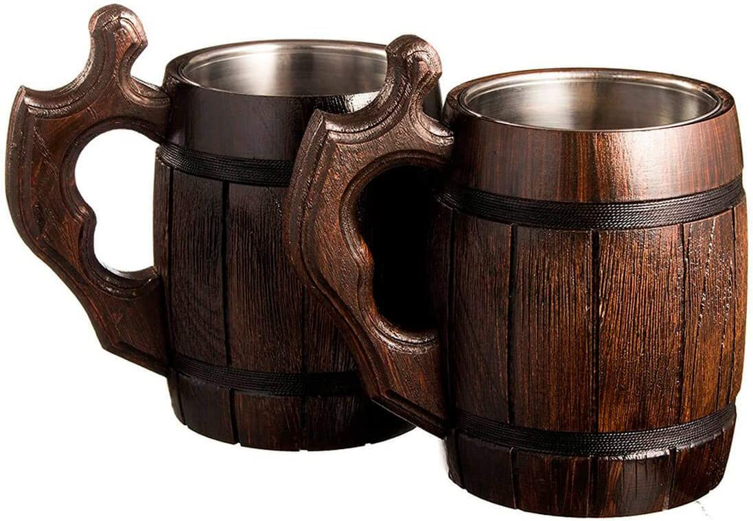�ӡ���ޥ� ���� �����ӡ��른��å� ���ƥ�쥹�������� ������ ��±�� Handmade Beer Mug Oak Wood