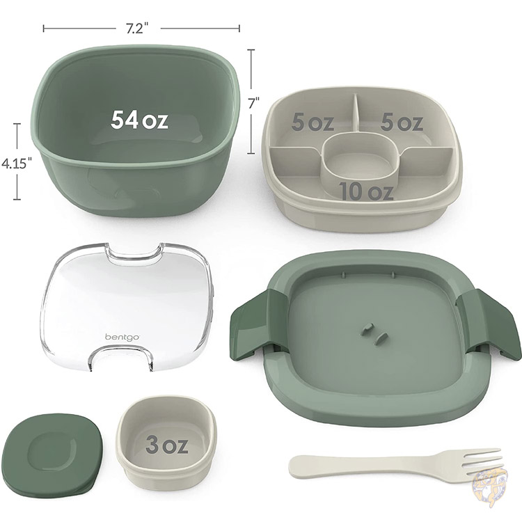 Bentgo �����ܥå��� ������Ȣ ��������� ����ƥ� �٥�ȥ��� Khaki Green BPA�Ի���