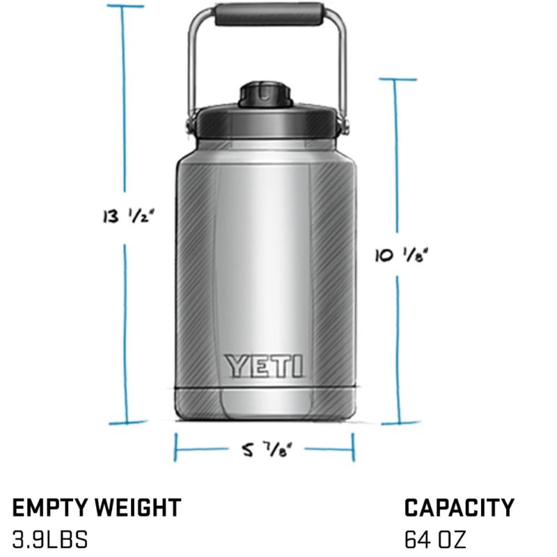 YETI ���� �����ƥ� �ϡ��ե����� ���㥰 ��1.9L Big Wave Blue �ӥå��������֡��֥롼 Rambler Half Gallon Jug