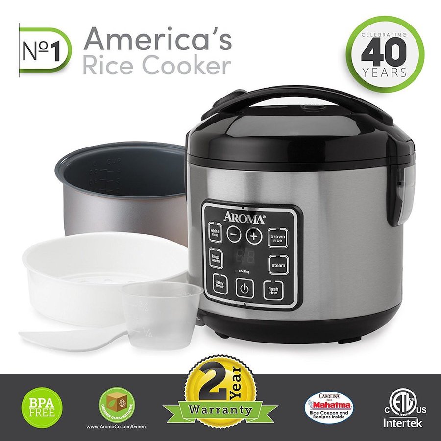 アロマ Aroma 多機能炊飯器 デジタル炊飯器 食品スチーマー Rice Cooker and Food Steamer White フード