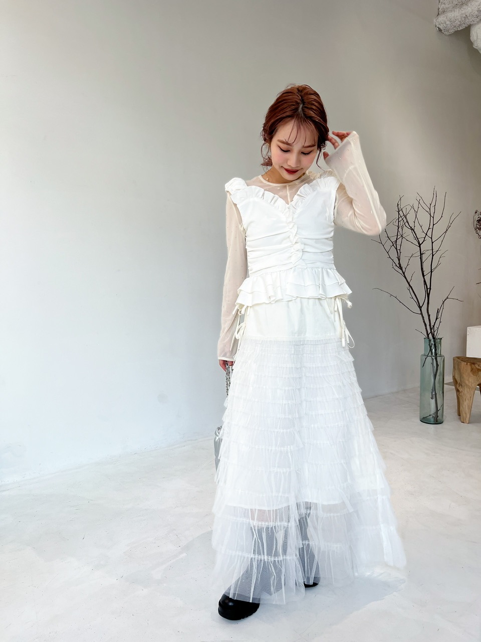 Swan tulle 2way skirt #2カラー | SKIRT | JUMELLE 