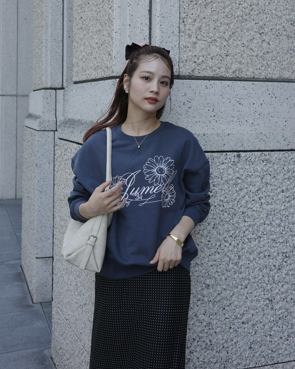 jumelle 刺繍ロゴスウェット　ネイビー 刺繍ロゴスウェット | トップス | JUMELLE