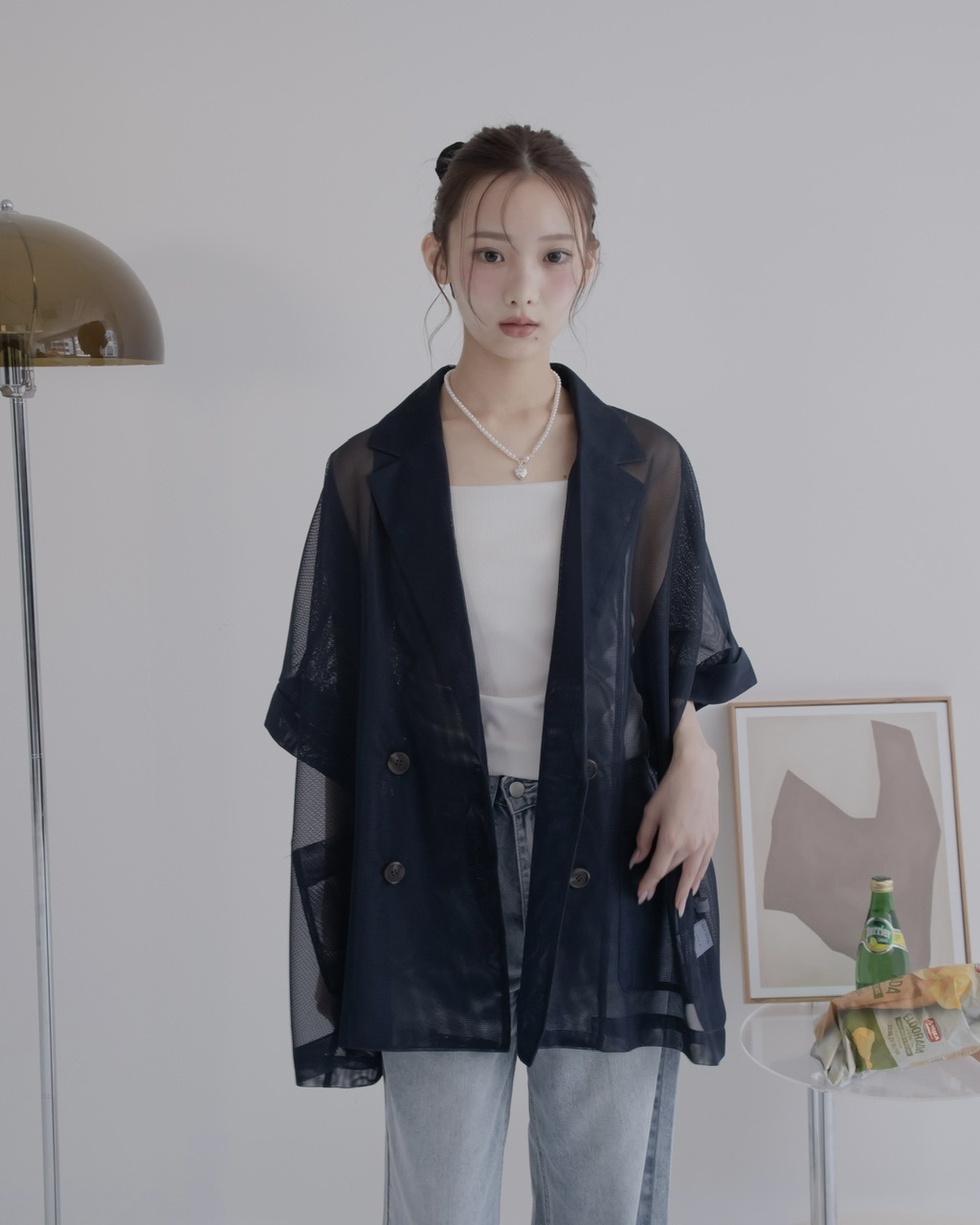 7月29日(水)19時発売]シアーテーラードジャケット #2カラー | 【new in