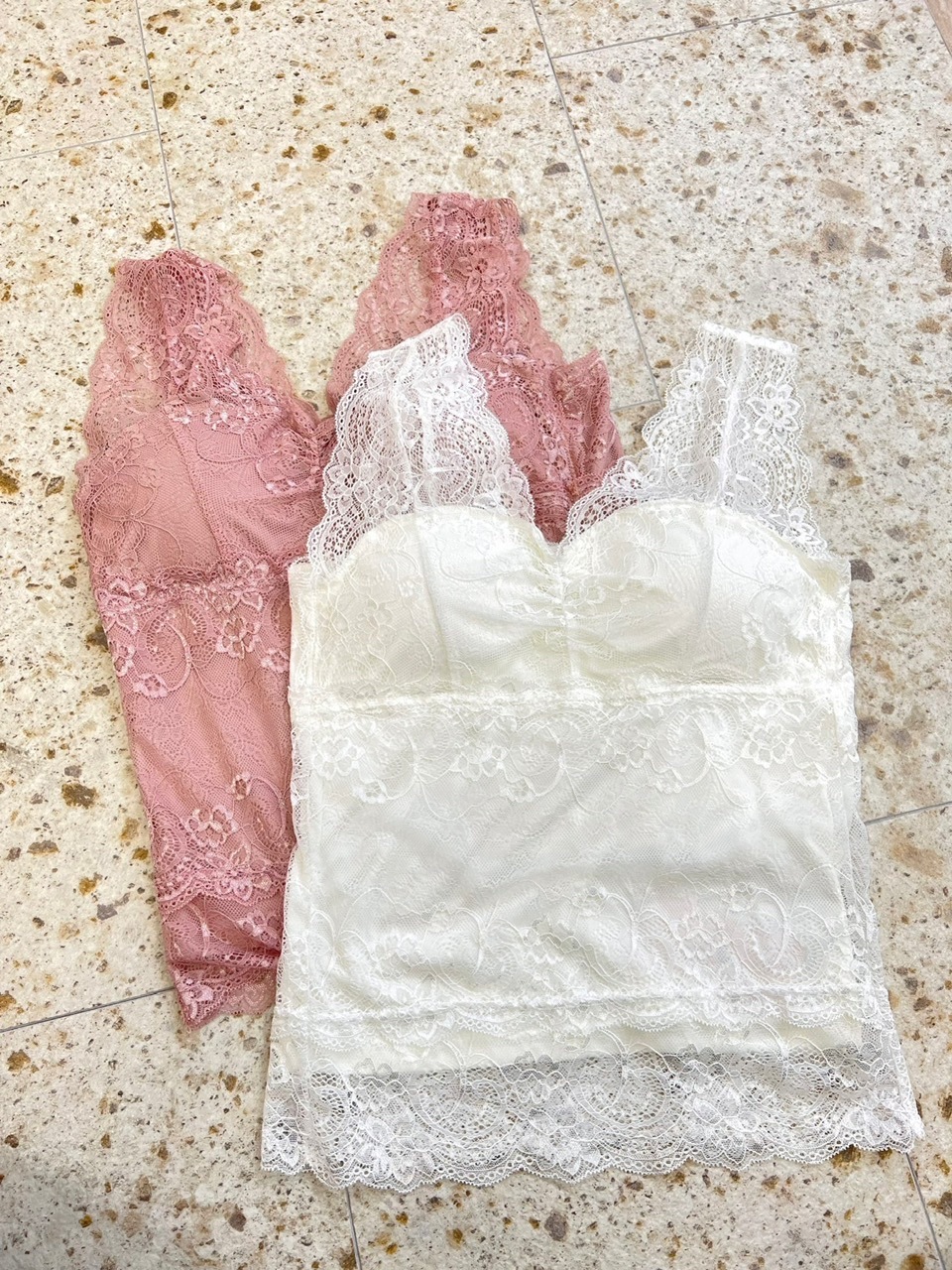 SALE】カップ付きレースタンク PINK ※残り2点 | トップス | JUMELLE