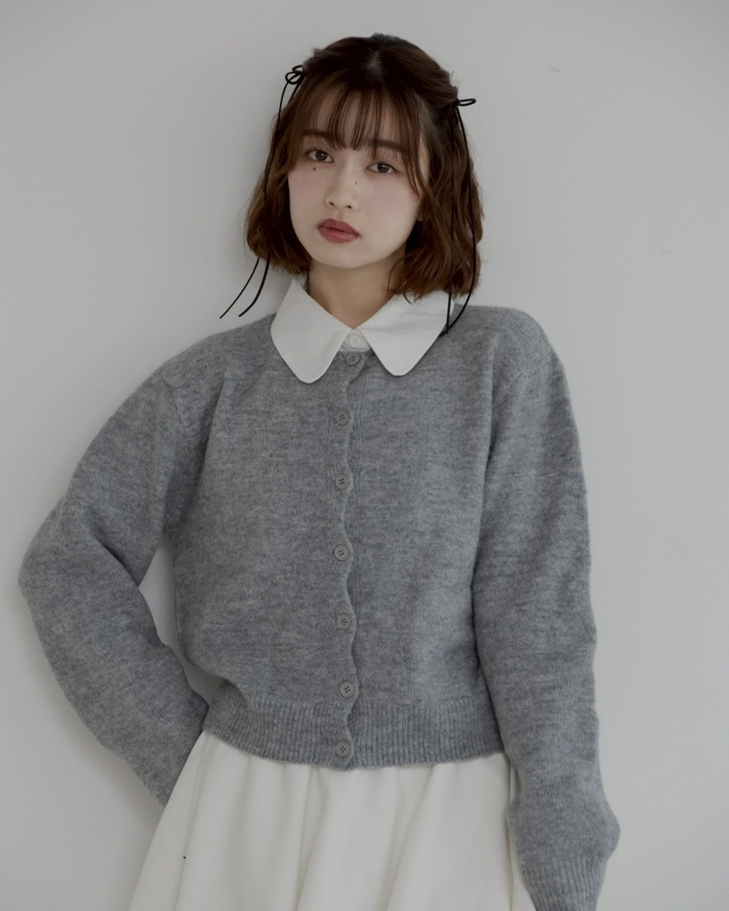 新品タグ付✨アパルトモン　Boucle 2way　ショートカーディガン 襟付き2wayカーディガン ※残りわずか | KNIT/CARDIGAN | JUMELLE