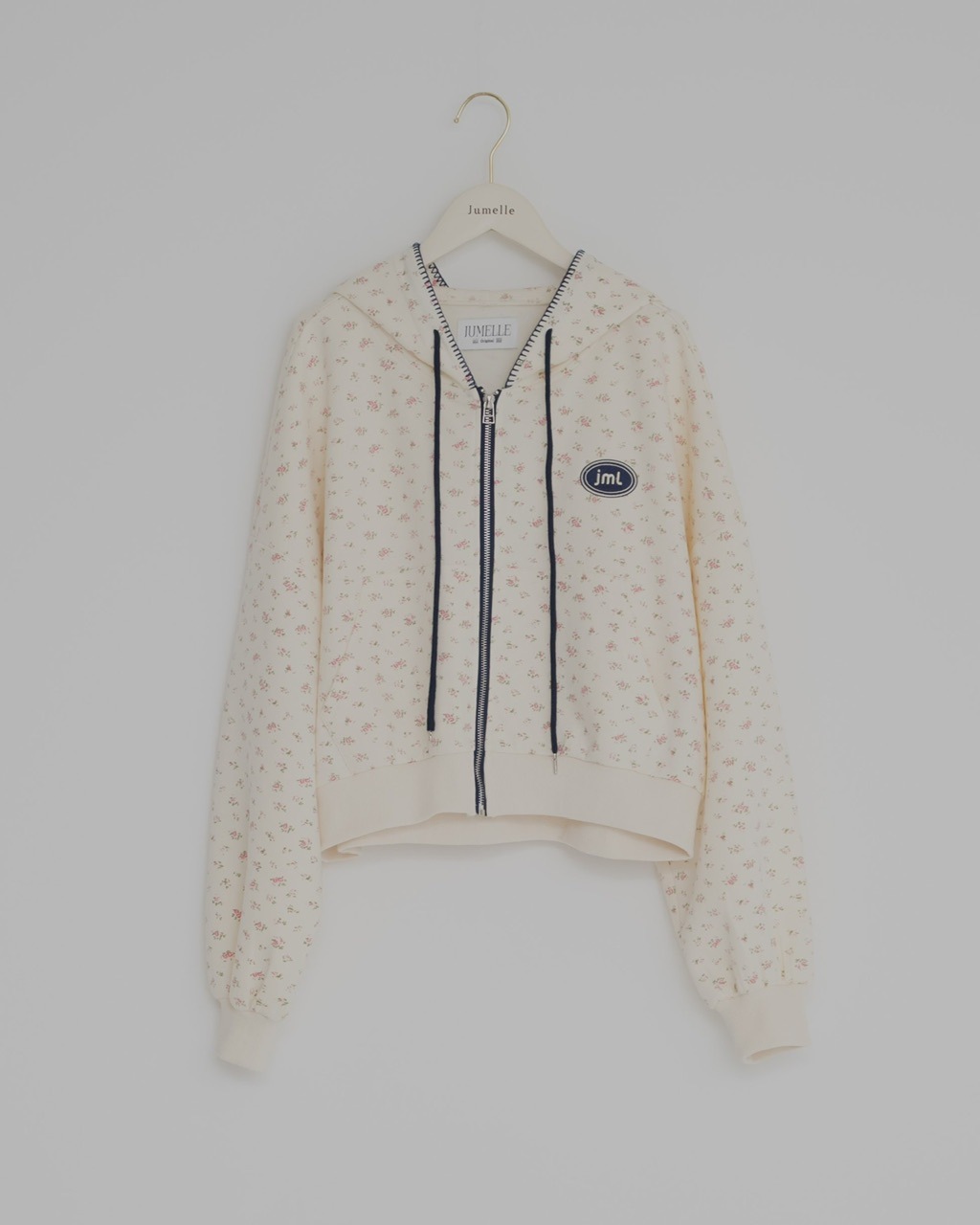 予約販売/4月上旬】花柄ステッチフーディー | JUMELLE | JUMELLE