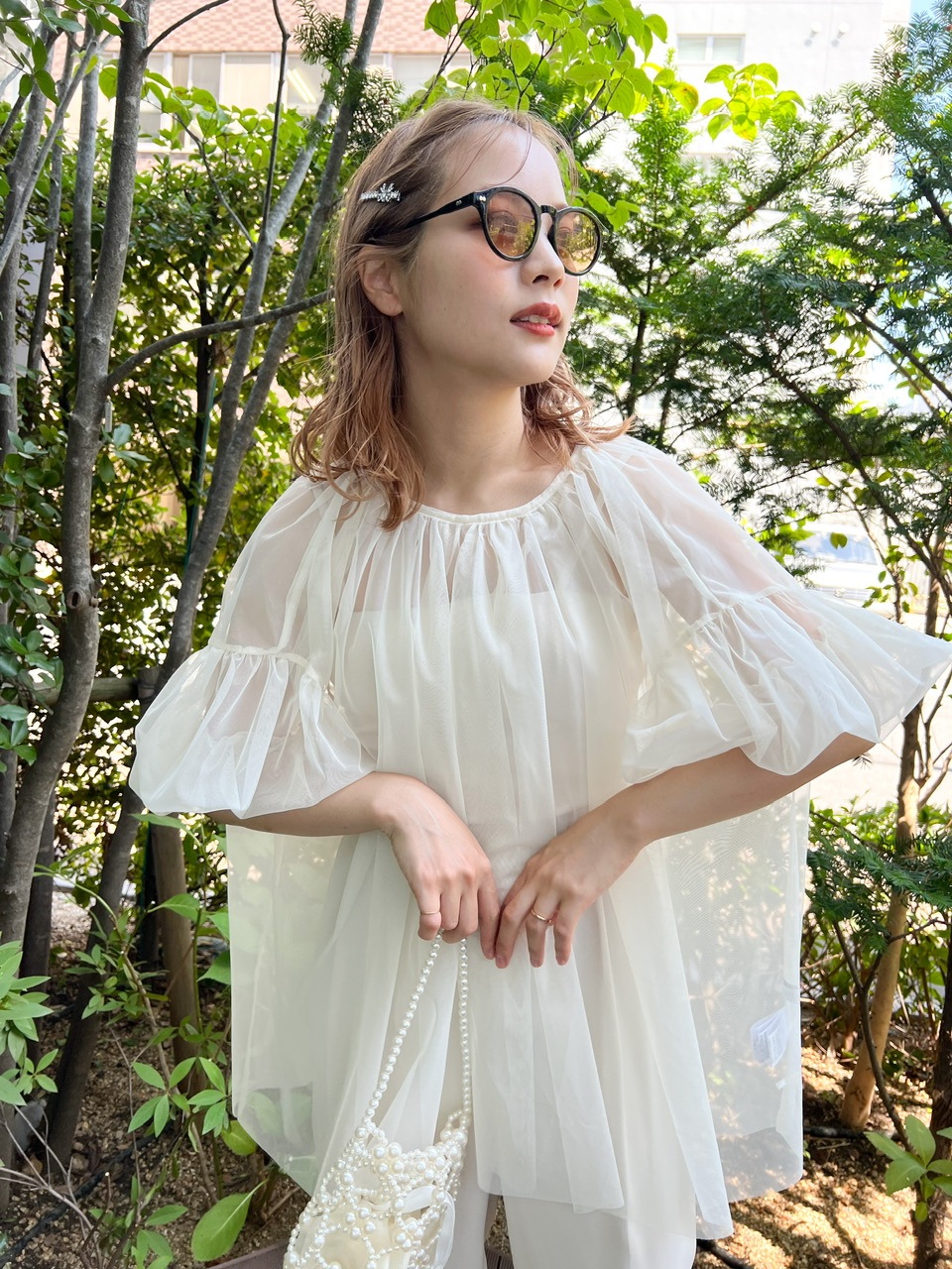 tulle gather BL #2カラー | SHIRT/BLOUSE | JUMELLE