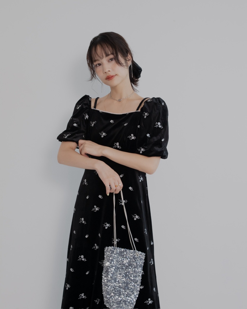 予約販売/10月中旬】ベロアラインドレス #2サイズ | ALL | JUMELLE