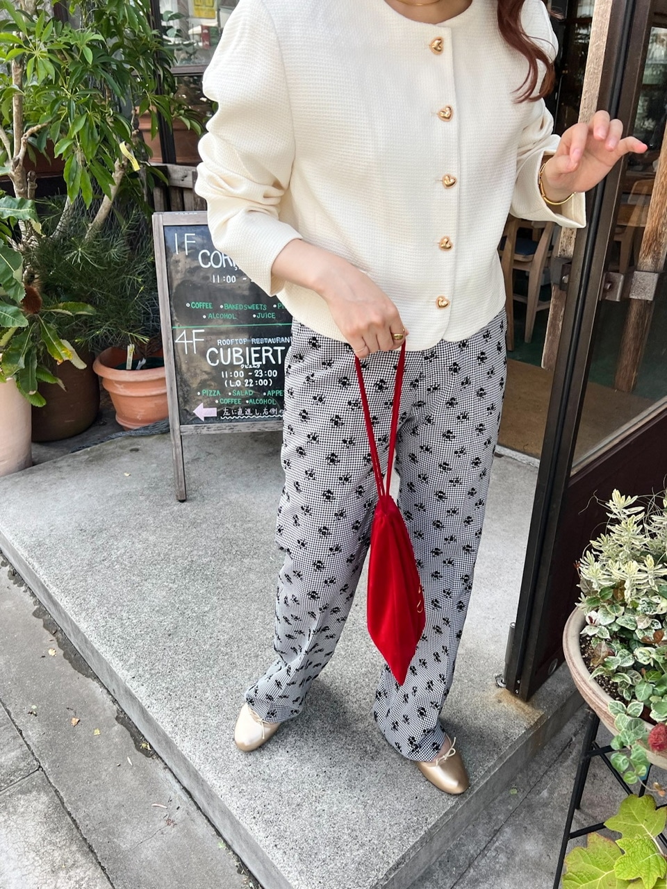 高評価アイテム organic zoo ギンガムチェック フリル パンツ