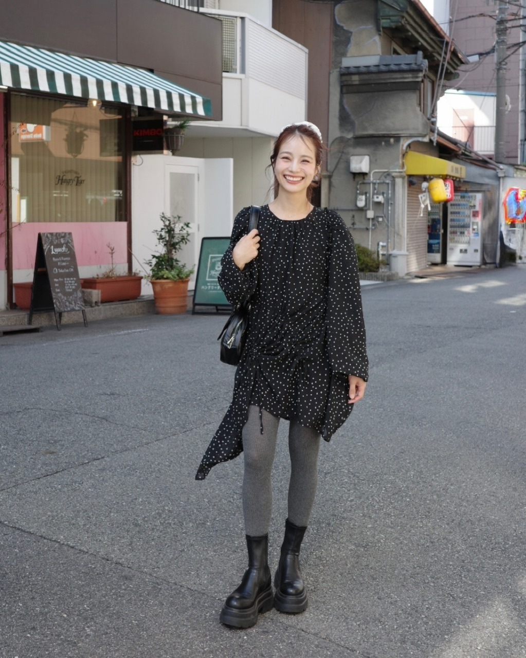 ［ブラック］ドットニットチュニック　サイズ2 ドットチュニック #2カラー | JUMELLE | JUMELLE