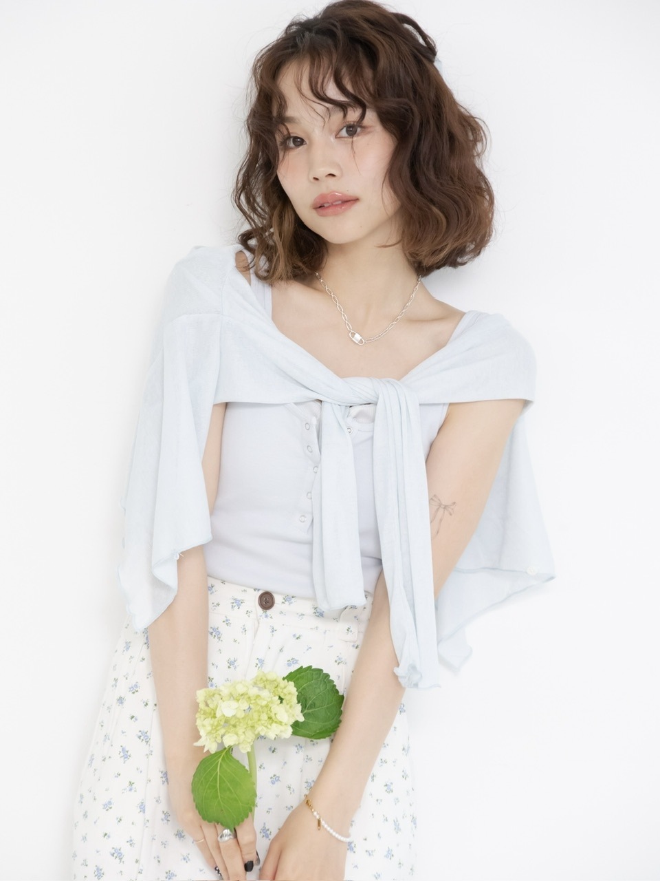 キッズ 100 サイズ フラワー パンツセット ホワイト レース 花柄