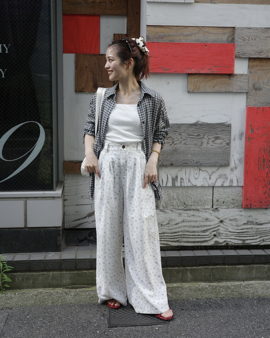 Little cotton clothes 花柄ワイドパンツ Little cotton clothes