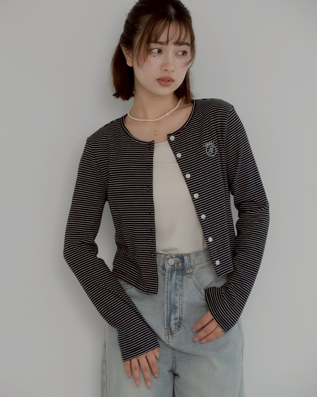 shishu border cardigan #2カラー ※残りわずか | KNIT/CARDIGAN | JUMELLE