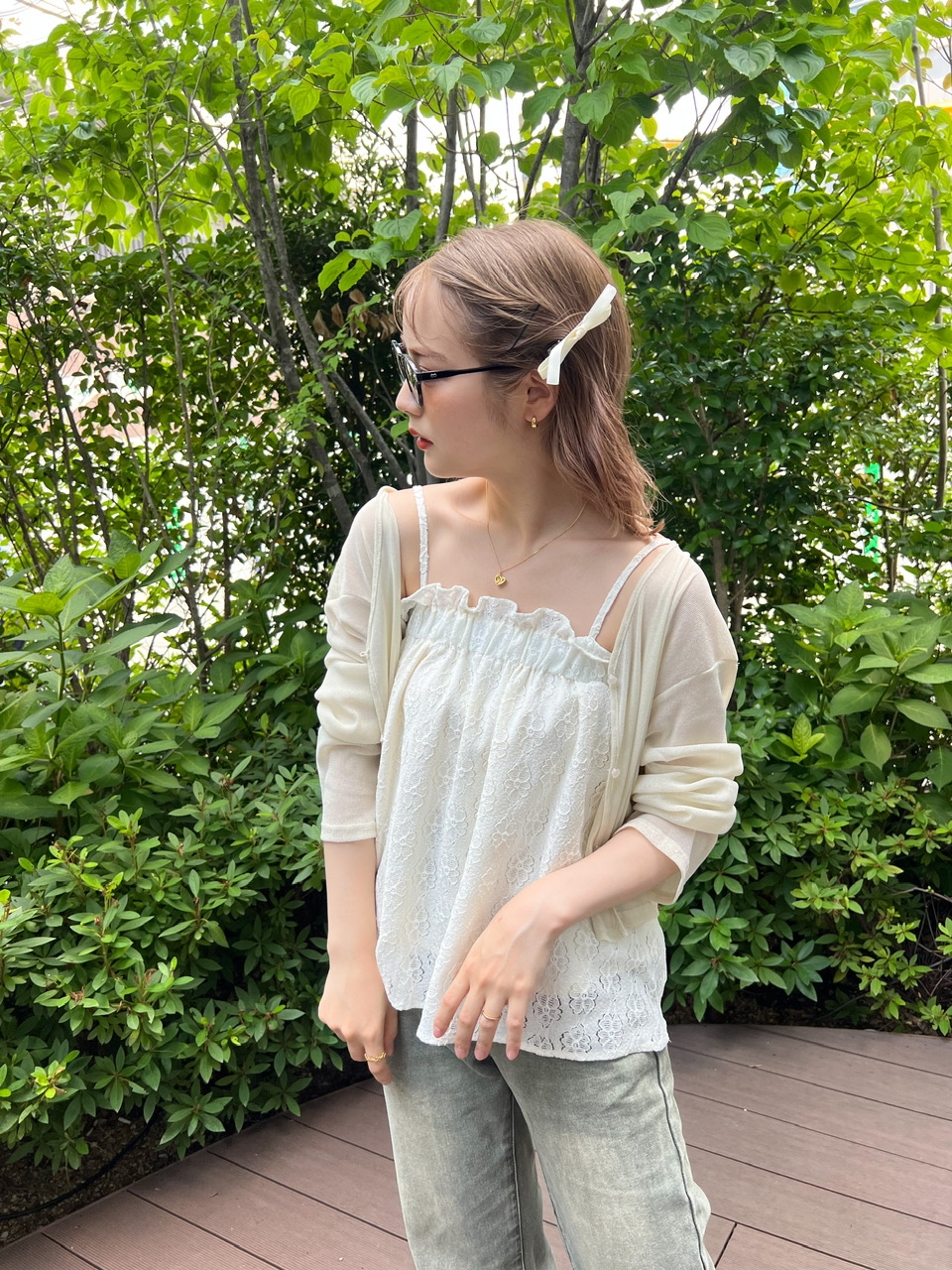 シアーラメカーディガン PINK ※残り3点 | KNIT/CARDIGAN | JUMELLE