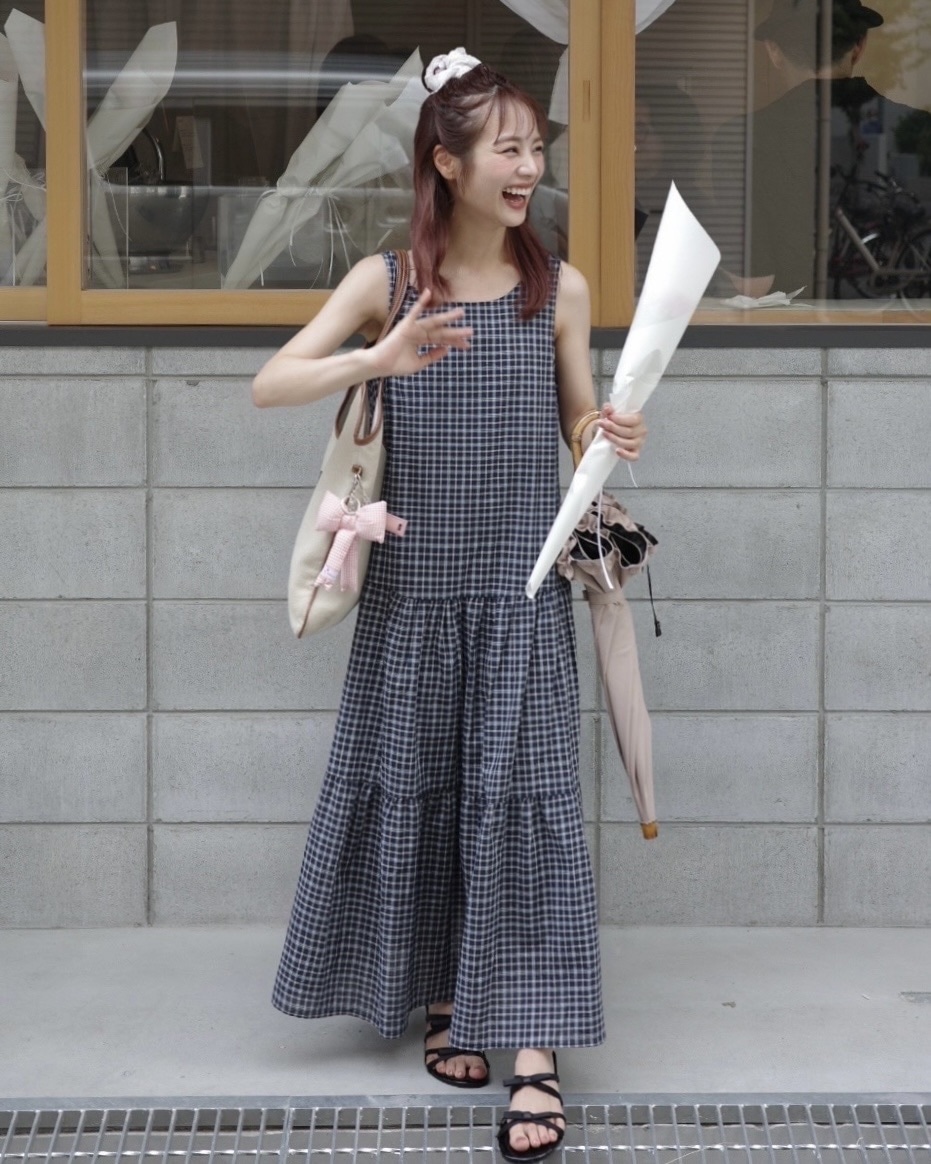 限定チェックのワンピース 小さいサイズ】グレンチェックジャカードワンピース(ワンピース