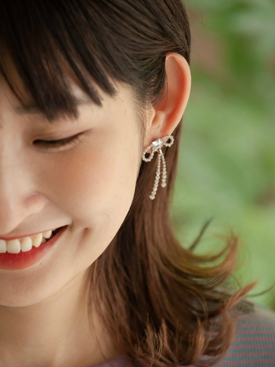 リボンストーンピアス | アクセサリー/グッズ/帽子 | JUMELLE