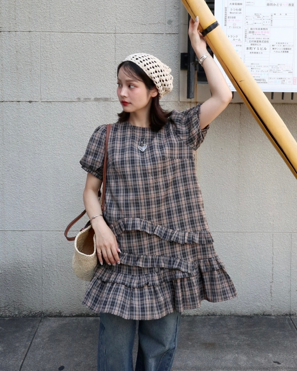 ETEREVE チェックワンピース 半袖チェックワンピース | ALL | JUMELLE