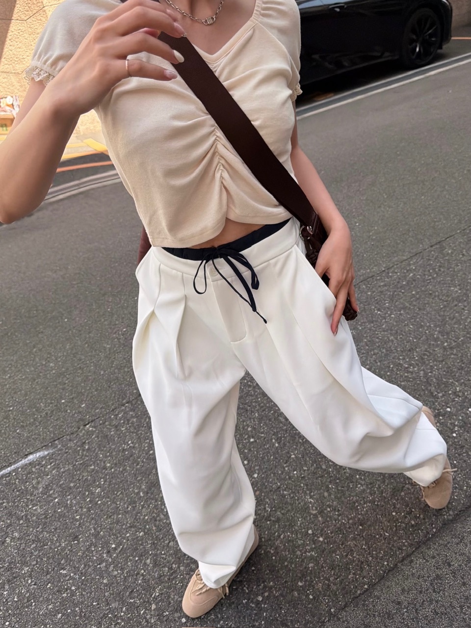 6月3日(水)19時発売]フロントギャザートップス #2カラー | 【new in】6