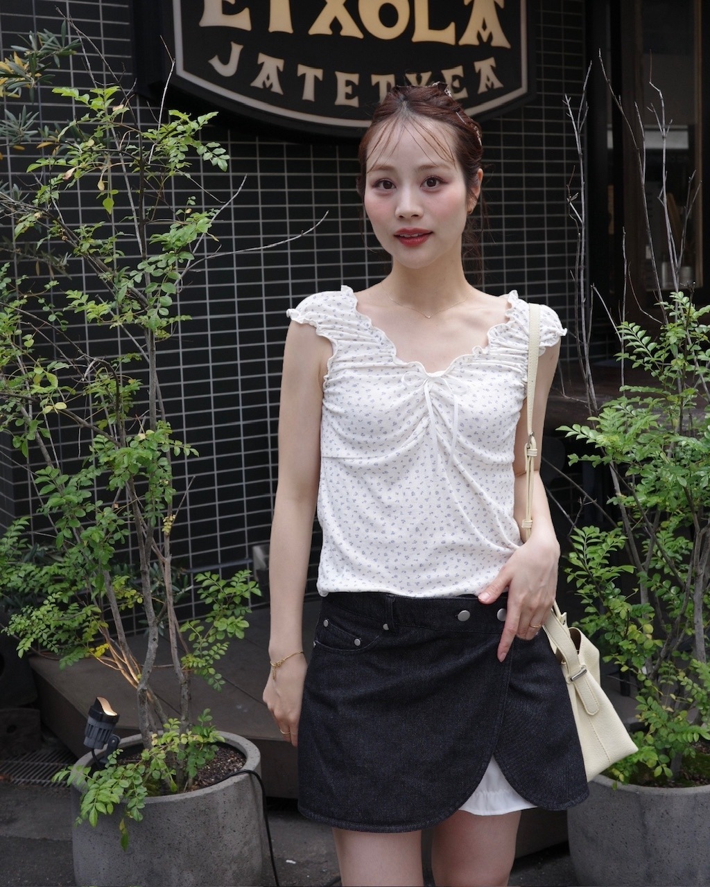 6月3日(水)19時発売]フリルギャザータンクトップ #2カラー | 【new in