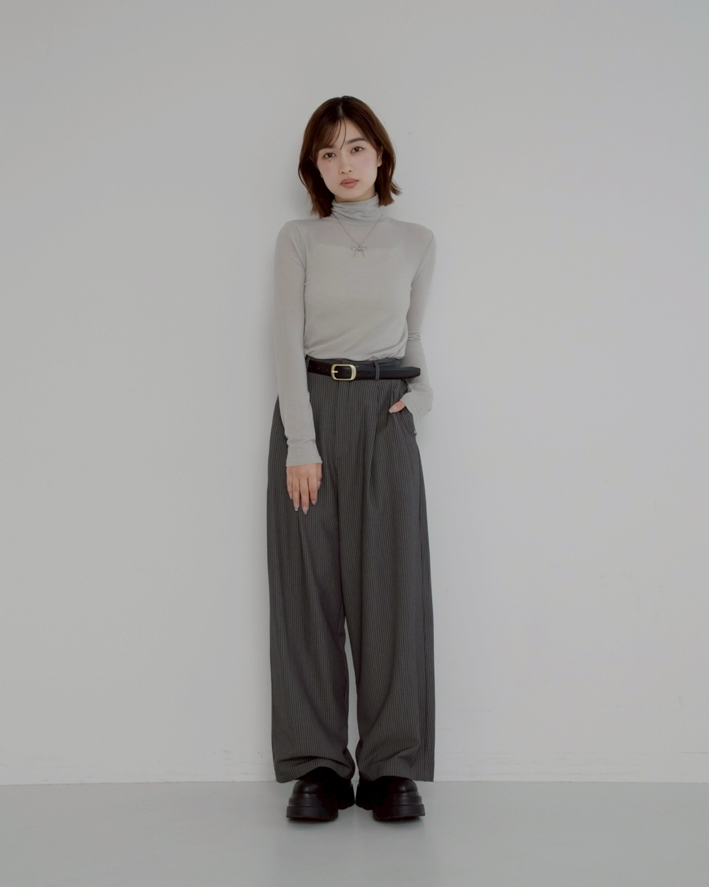 テンセルウールタートル GRAY | CUTSEW/SWEAT | JUMELLE