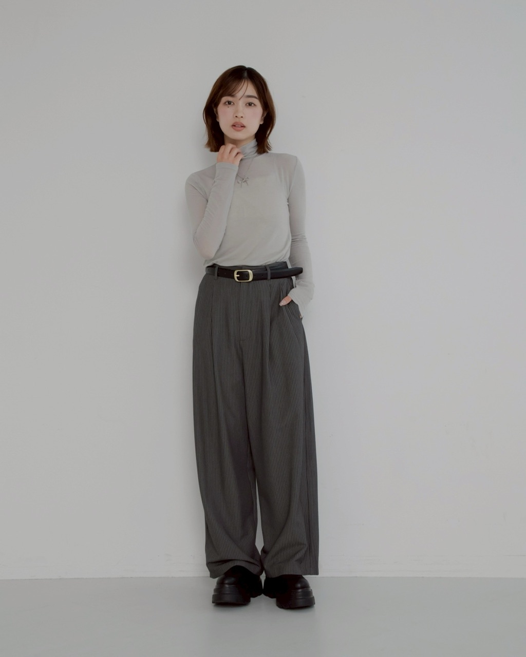 テンセルウールタートル GRAY | CUTSEW/SWEAT | JUMELLE