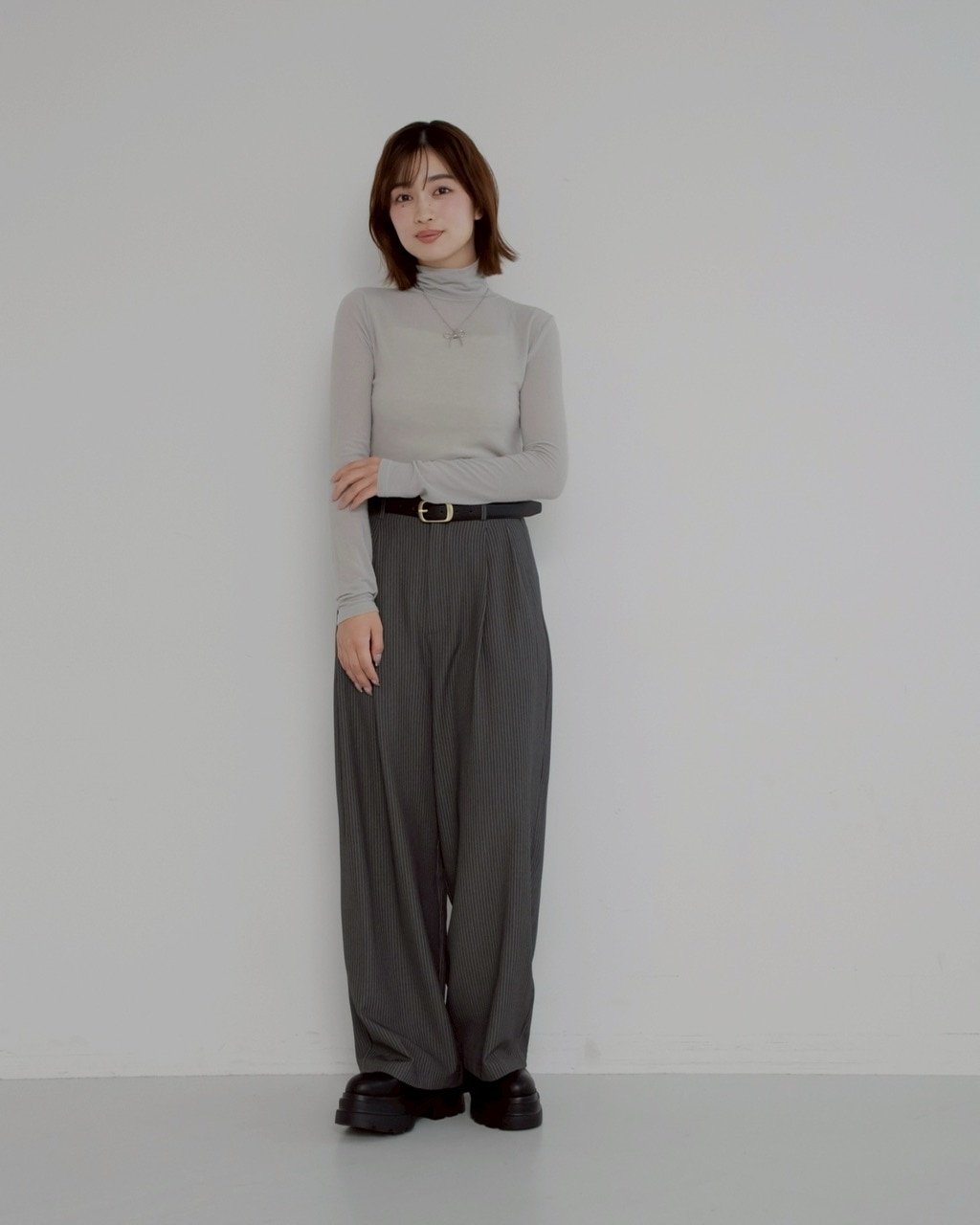 テンセルウールタートル GRAY | CUTSEW/SWEAT | JUMELLE