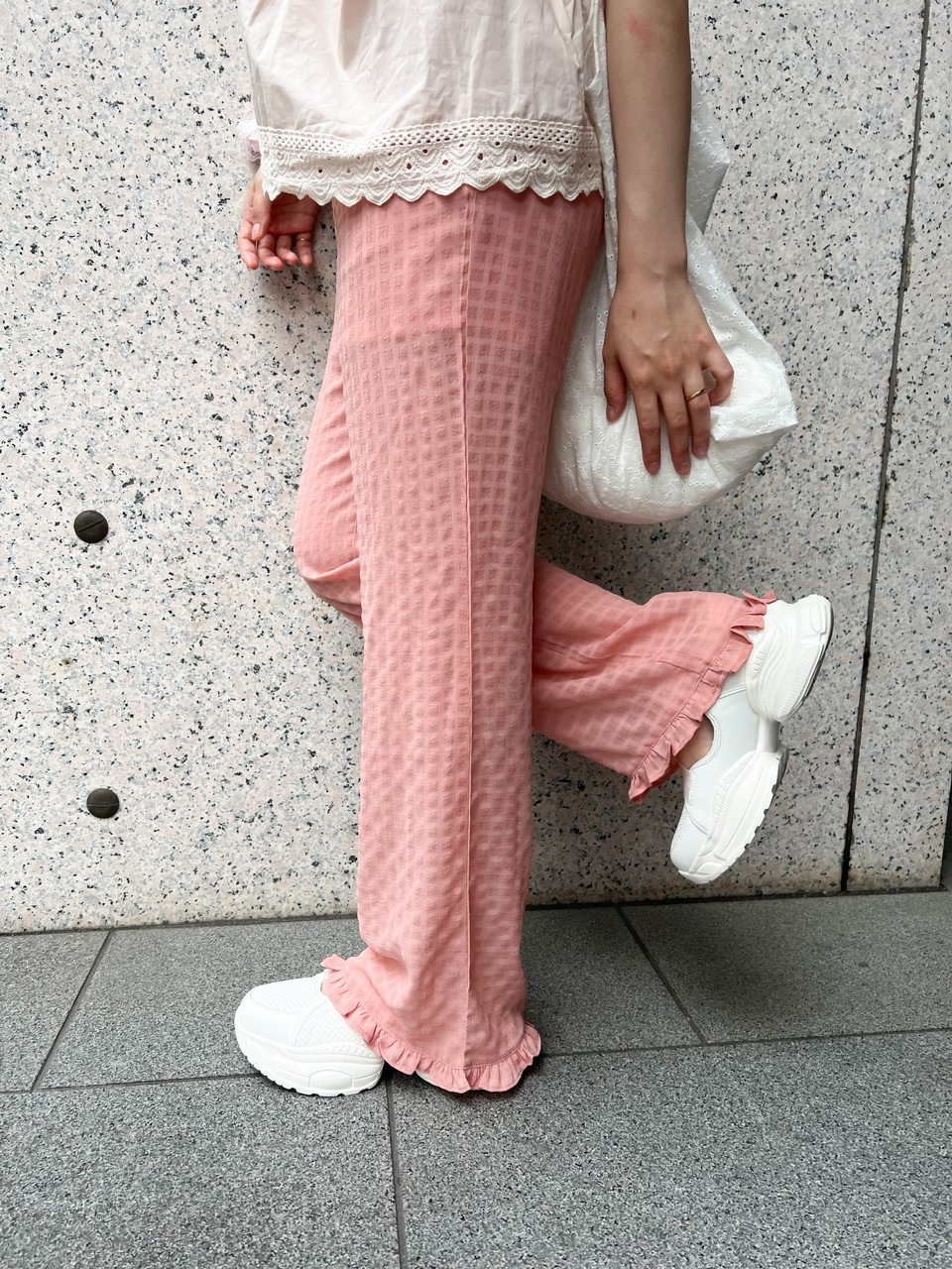 セール】 |VERY10月号掲載|ウールチェック （パンツ）｜ADORE