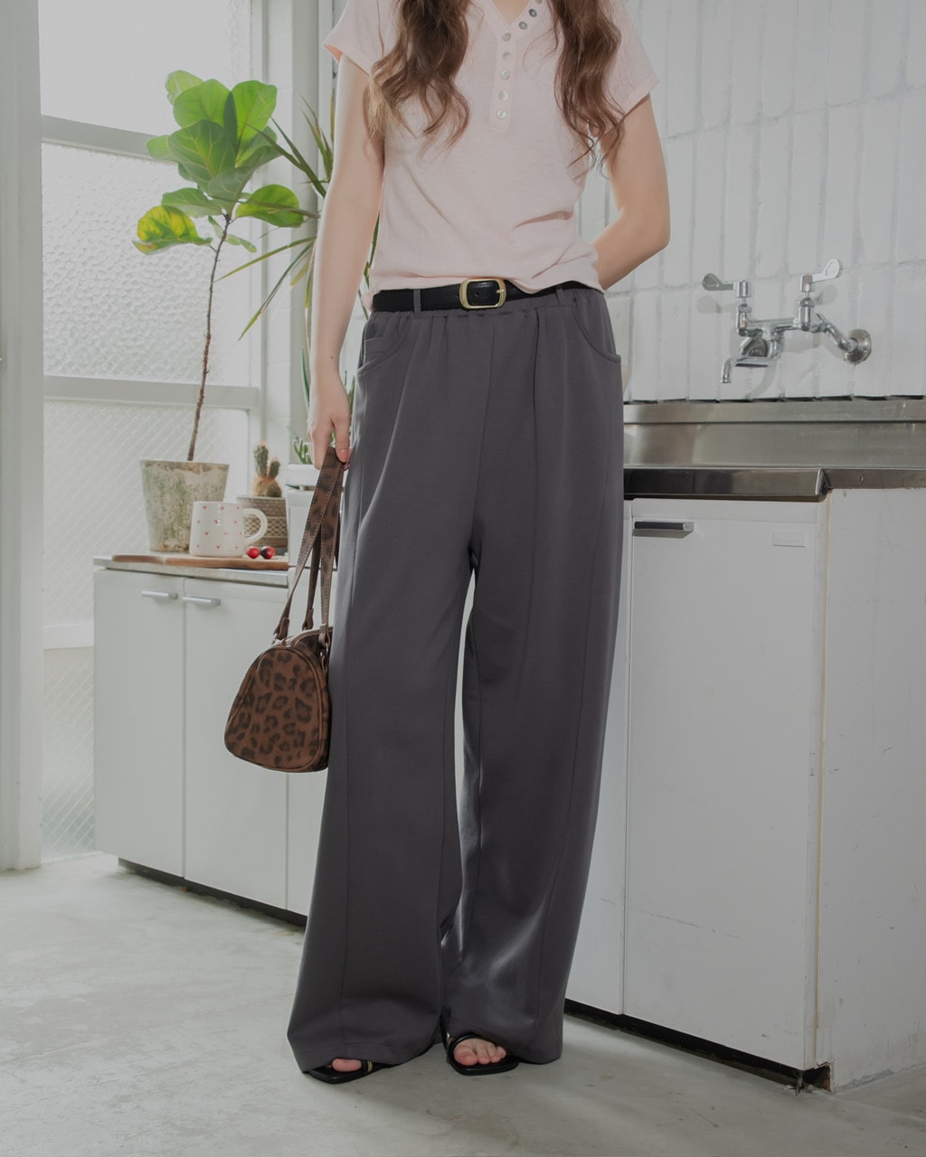 け様　ポロシャツ(S)、ルーズフィットバレルレッグパンツ(XS) バレルレッグスウェットパンツ #2カラー | PANTS | JUMELLE