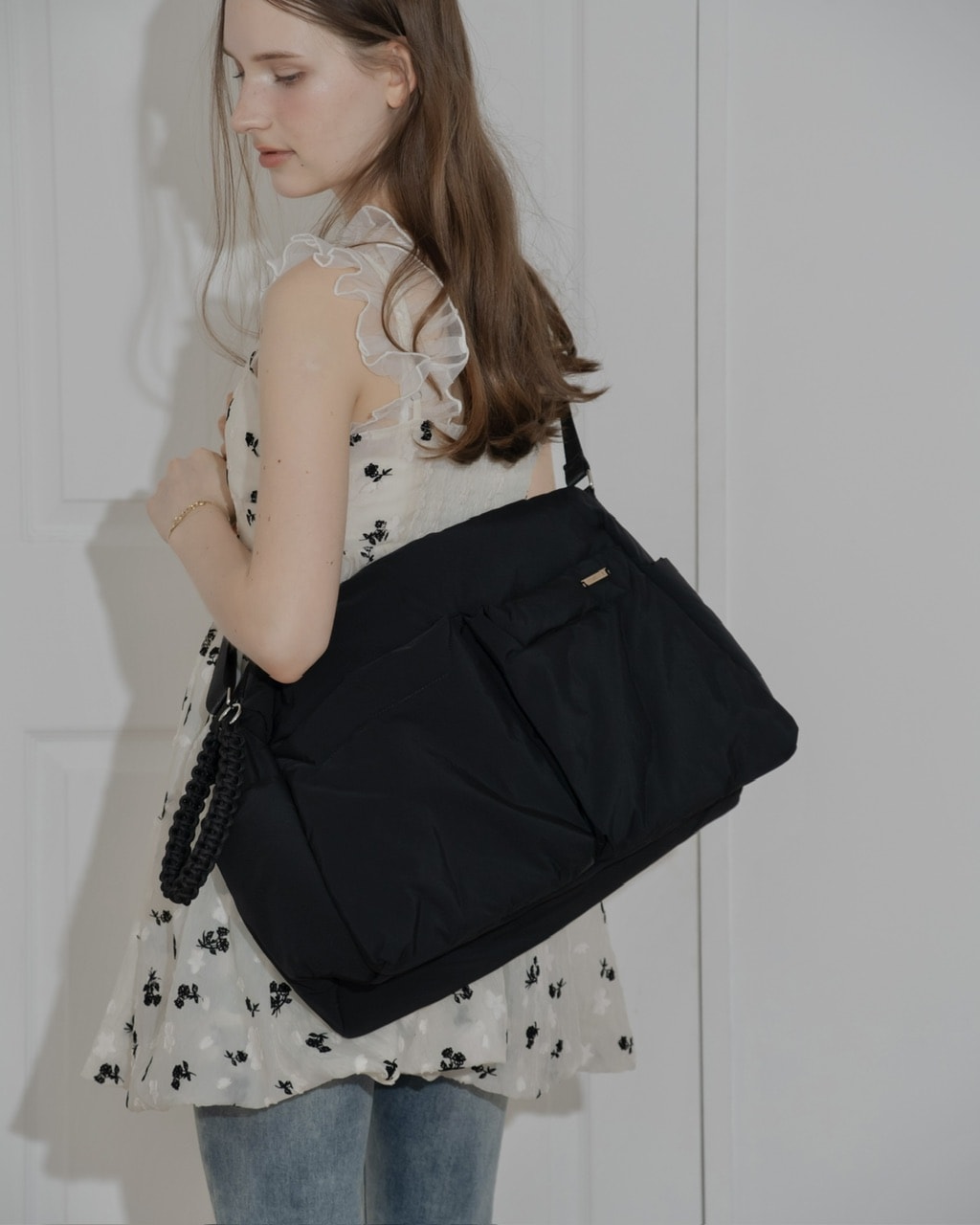jumelle パファーショルダーバッグ ブラック マザーズバッグ パファーショルダーバッグ #2カラー | JUMELLE | JUMELLE
