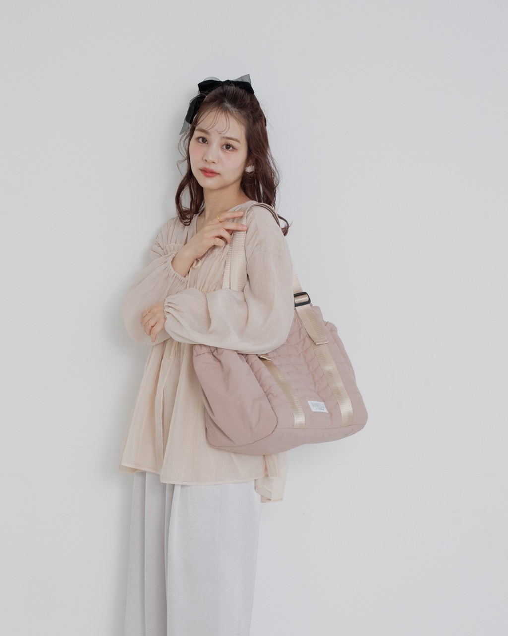 ＊美品タグ付＊jumelle ジュメロ マルチトートバッグ　バッグ　ピンク 予約販売/2月下旬】multi tote bag ピンク, グレー | バッグ/財布