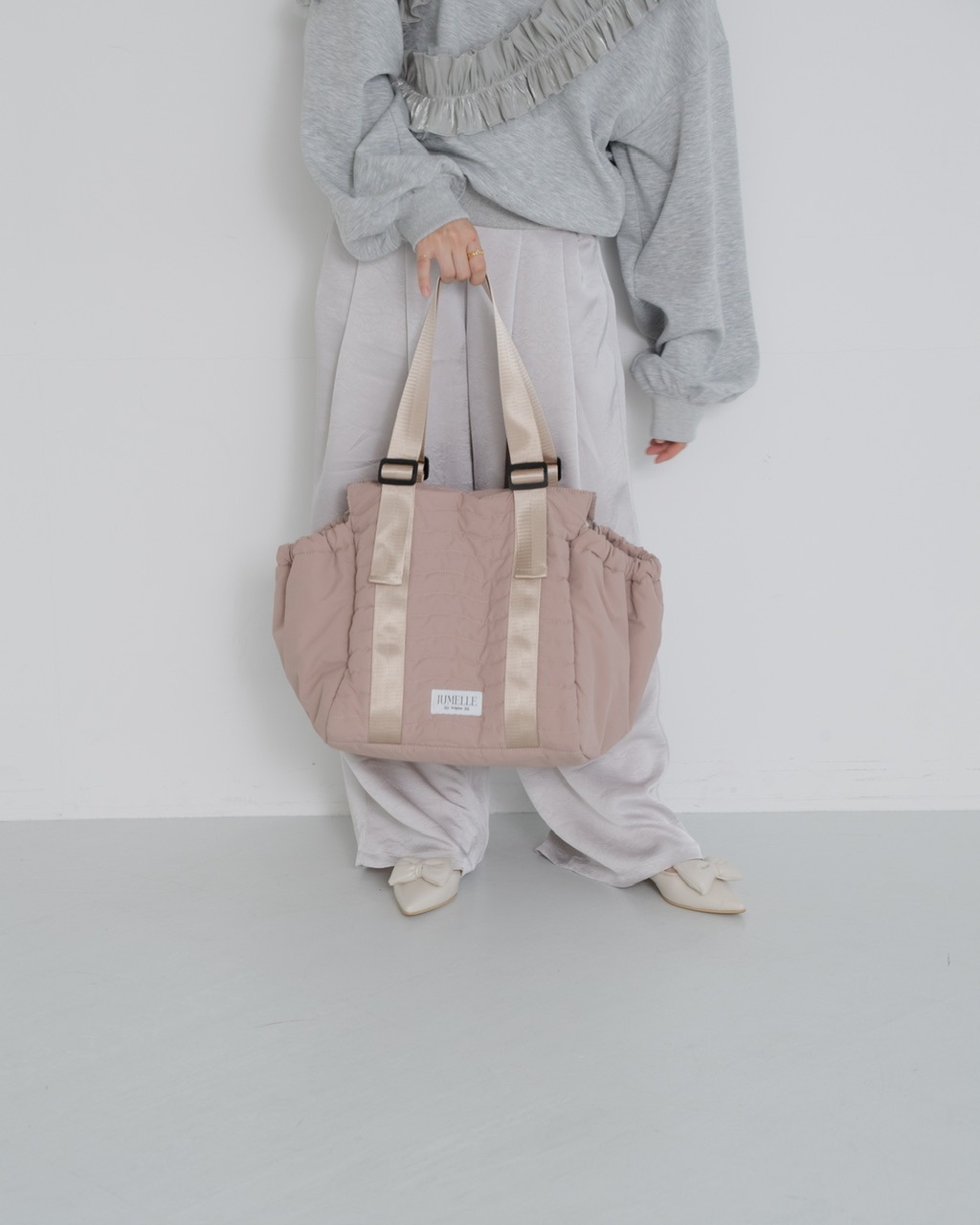 予約販売/2月下旬】multi tote bag ピンク, グレー | バッグ/財布