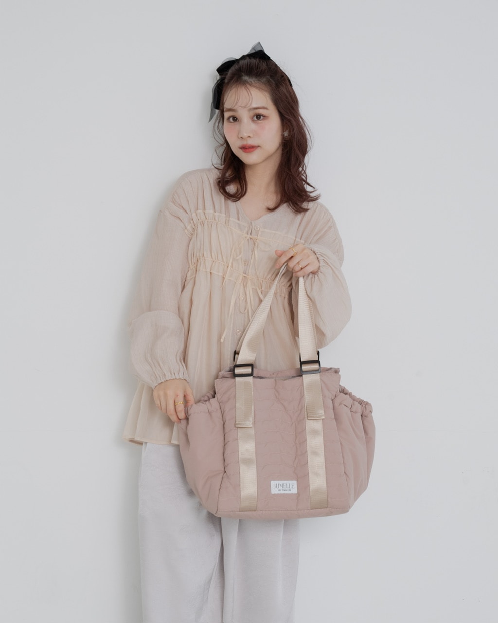 ＊美品タグ付＊jumelle ジュメロ マルチトートバッグ　バッグ　ピンク 予約販売/2月下旬】multi tote bag ピンク, グレー | バッグ/財布