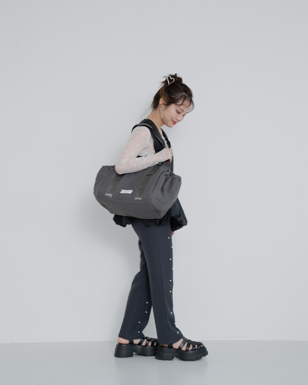 予約販売/2月下旬】multi tote bag ピンク, グレー | バッグ/財布