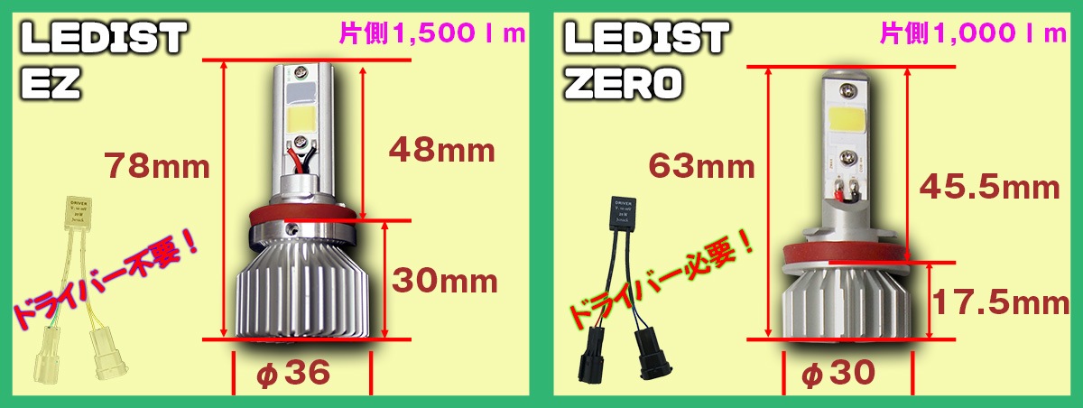 ■期間限定■!!!!!ジュナック祭り開催中!!!!! LEDIST EZ 6500K H8/H11/H16用 【LFB-E65】