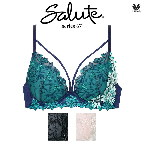ワコール サルート 67G ブラジャー BTJ467 3/4カップワイヤー (VIVA LINEブラ) DEFカップ
