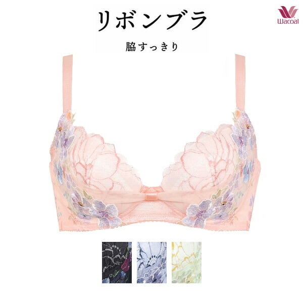 ワコール リボンブラ 脇すっきり ブラジャー BRB403 3/4カップワイヤー Gカップ