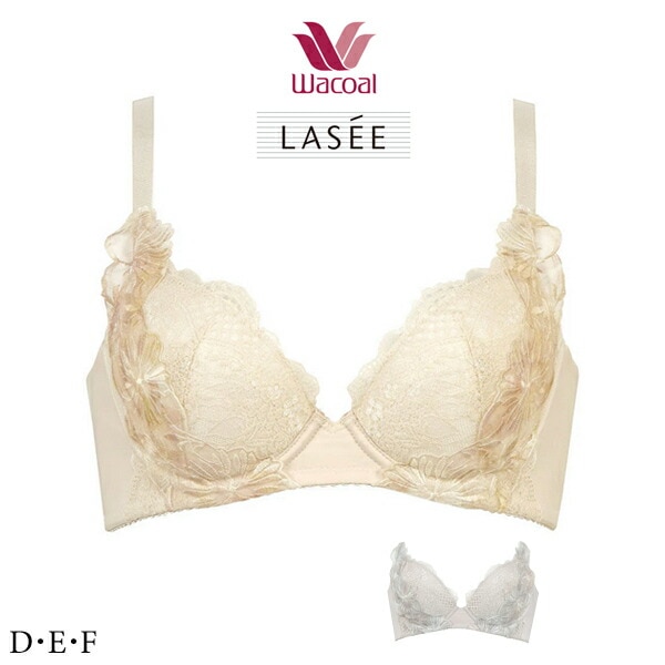ワコール LASEE【ラゼ】着やせすっきりブラ BFA435 3/4カップブラ D・E・Fカップ