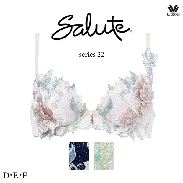 ワコール サルート 22G ブラジャー BTJ422 3/4カップワイヤー P-upタイプ D・E・Fカップ