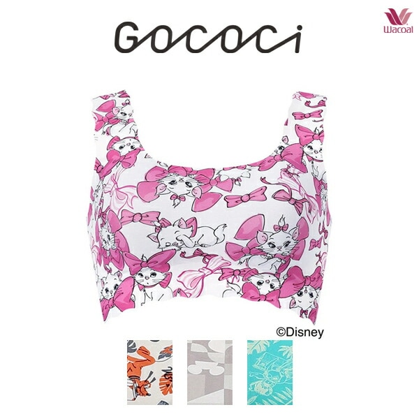 ワコール GOCOCi ゴコチ CGG537 S・M・L ノンワイヤーブラ ハーフトップ・ラウンド (パッド入り) 【ディズニーコレクション】