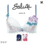 ワコール サルート BTJ736 36G ブラジャー 3/4カップワイヤー (リボンブラ) D・E・Fカップ