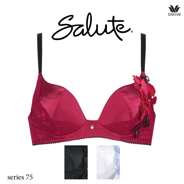 ワコール サルート 75G ブラジャー BTJ475 3/4カップワイヤー VIVA LINEブラ DEFカップ