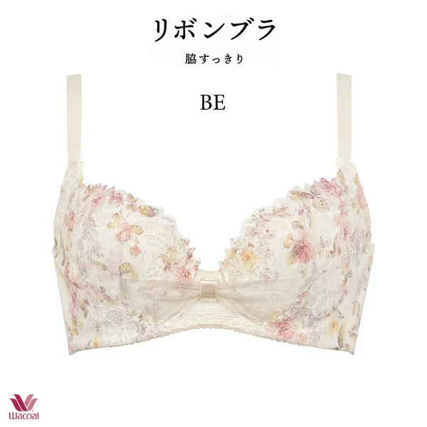 ワコール リボンブラ 脇すっきり ブラジャー BRB433 3/4カップワイヤー DEFカップ