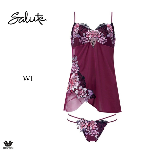 ワコール サルート セットアップ キャミソール Tバックショーツ ランジェリー ワコール サルート 23グループ 23G セットアップ ML