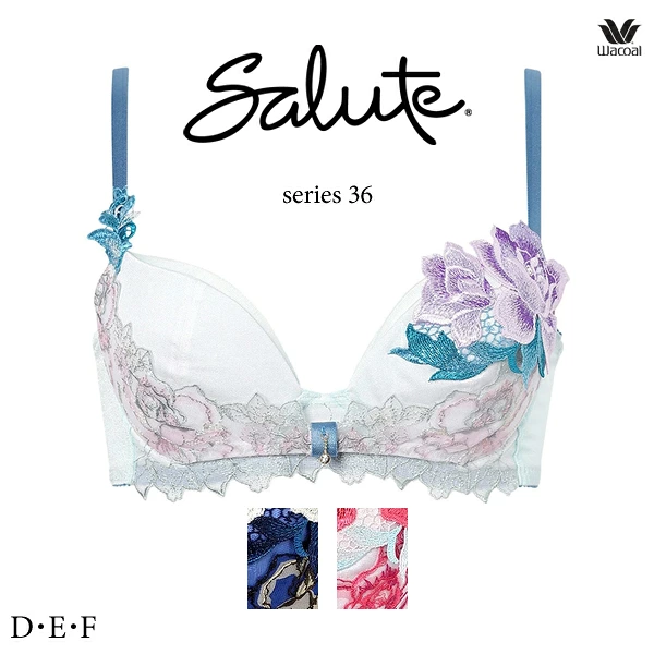 ワコール サルート BTJ736 36G ブラジャー 3/4カップワイヤー (リボンブラ) D・E・Fカップ