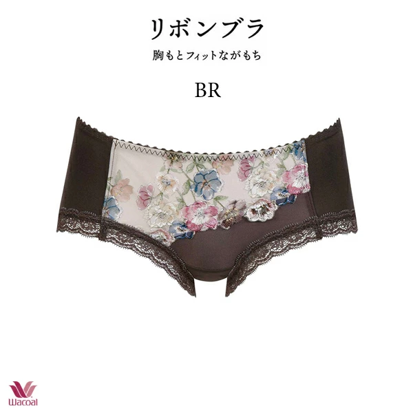 ワコール リボンブラ 胸もとフィットながもち ショーツ PRA620 M・L ボーイレングス ヒップハング
