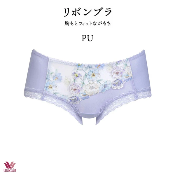 ワコール リボンブラ 胸もとフィットながもち ショーツ PRA620 M・L ボーイレングス ヒップハング
