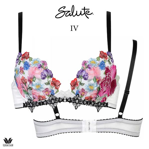 ワコール サルート 60G ブラジャー BTJ760 3/4カップワイヤー (フロントエックスプラスブラ) Gカップ