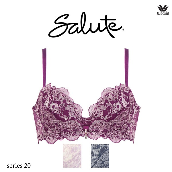 ワコール サルート 20G ブラジャー BTJ720 3/4カップワイヤー リボンブラ DEFカップ