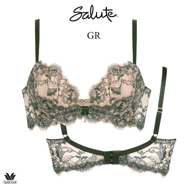 ワコール サルート 20G ブラジャー BTJ720 3/4カップワイヤー リボンブラ DEFカップ